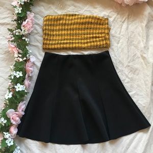black skater skirt